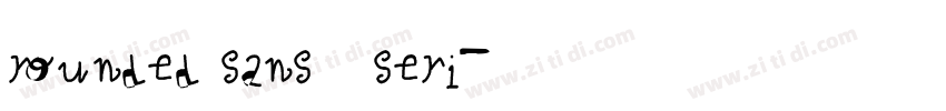 rounded sans   seri字体转换